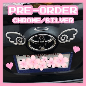 PRE-ORDER Chrome Angel Emblem Sticker / Wings & Halo Badge Decal Car Accessories