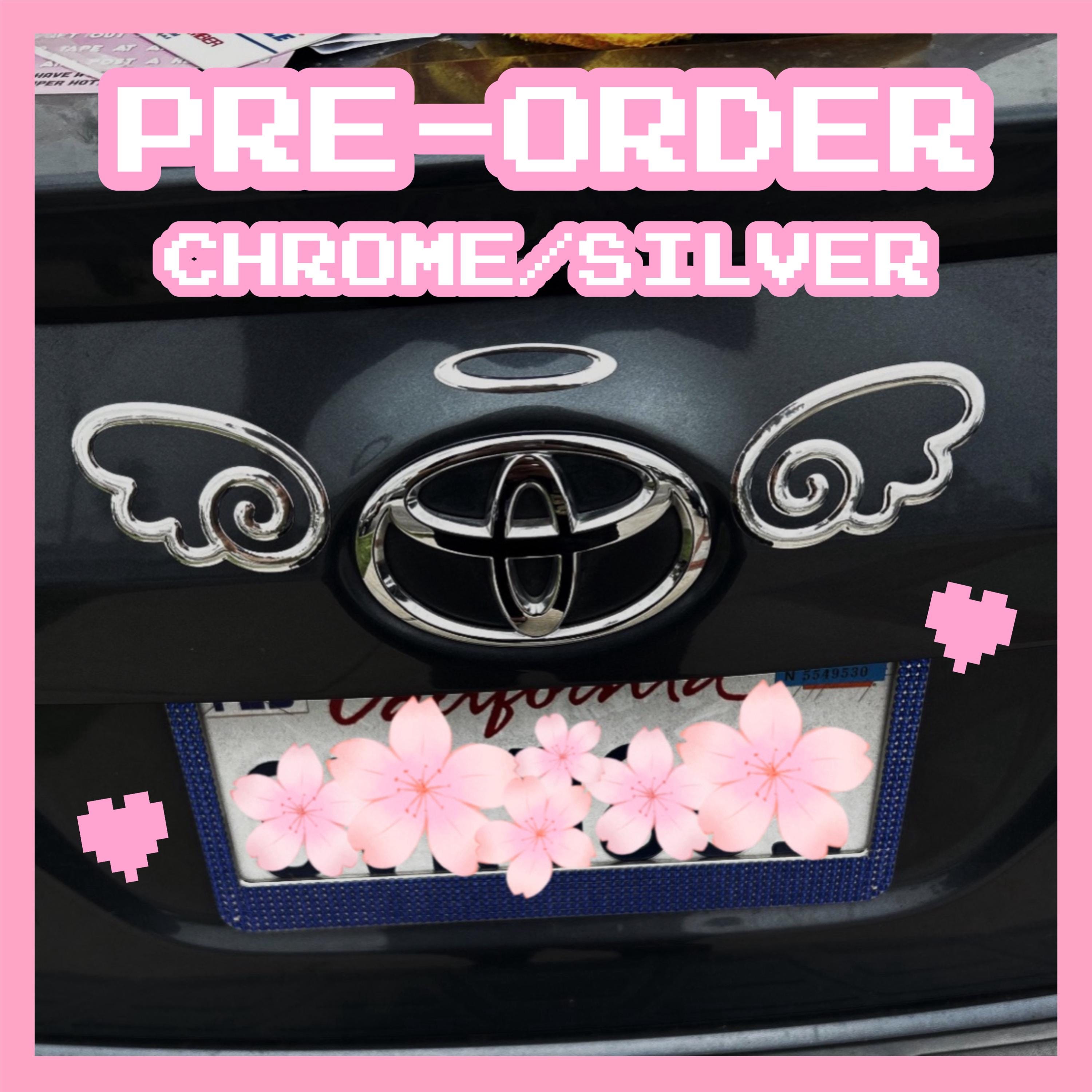 PRE-ORDER Chrome Angel Emblem Sticker / Wings & Halo Badge Decal Car Accessories