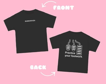 Üben Sie Ihre Beinarbeit Handbuch Auto T-Shirt BabeDriven Schwarzes nettes Kurz-Hülse-T-Shirt