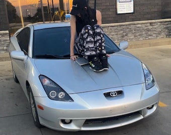 Goodnight Silver Toyota Celica Pj Bunny Stars Printed Pants BabeDriven Women&#39;s Pajama Pants