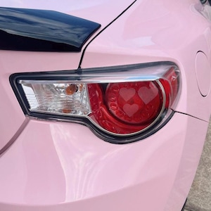 18 Assorted Whole Hearts Headlight Taillight Decals 2 Sticker Sheets Glitter Frosted Red Vinyl For Car Exterior Lights and Windows