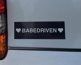 Babedriven Bumper Sticker / Cute Car Girl Car Accessories