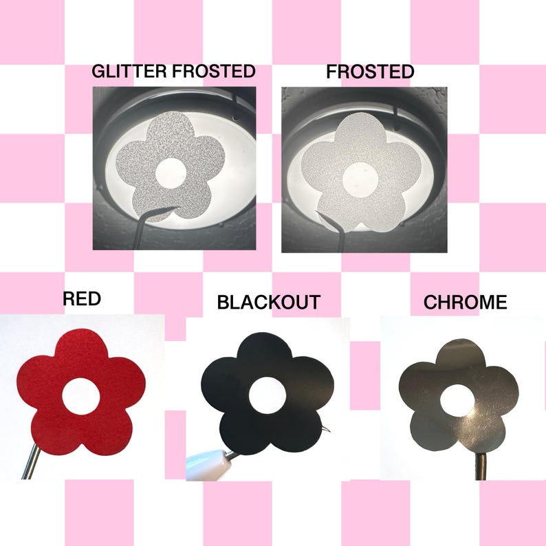 18 Assorted Sakura Headlight Taillight Decals 2 Sticker Sheets Glitter Frosted Red Vinyl For Car Exterior Lights and Windows image 8