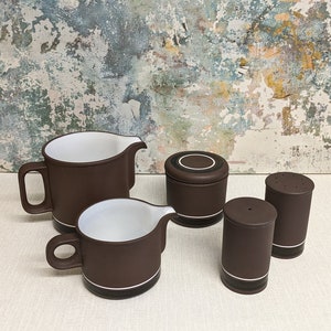 Hornsea contrast jug milk jug creamer jug Hornsea pottery jugs sugar bowl salt and pepper pots image 1