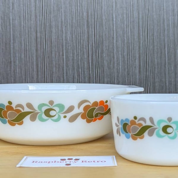 Vintage Pyrex casserole dish sugar bowl Carnaby design Pyrex bowl retro kitchen JAJ Pyrex