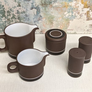 Hornsea contrast jug milk jug creamer jug Hornsea pottery jugs sugar bowl salt and pepper pots image 2