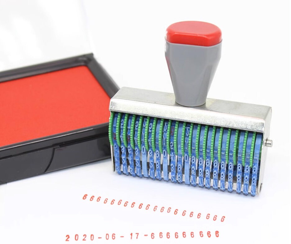 Number Date Code 19 & 20 Rows Rotary Stamp - Etsy