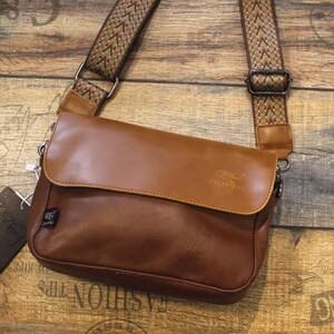 Bolso de hombro pequeño informal para hombre de Cartero, bolso de mensajero de cuero estilo coreano, mochila pequeña retro de moda