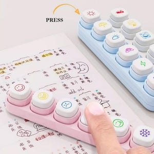 Tampon BOUTON-POUSSOIR, Personnaliser, auto-encreur