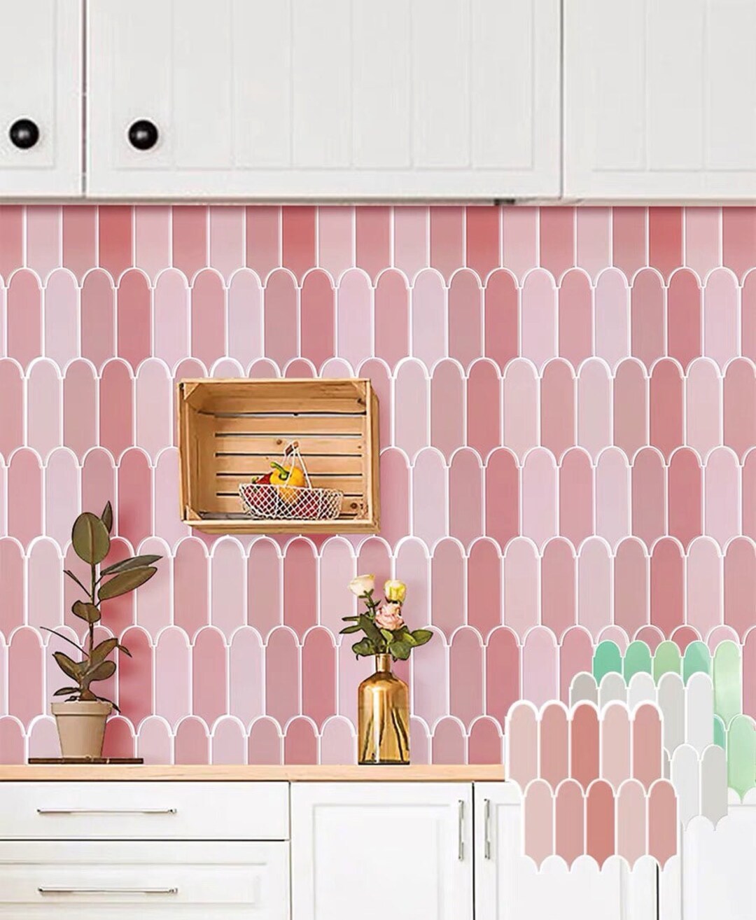 Selfadhesive 3D Tile Stickers Kitchen Oilproof Waterproof Stickers