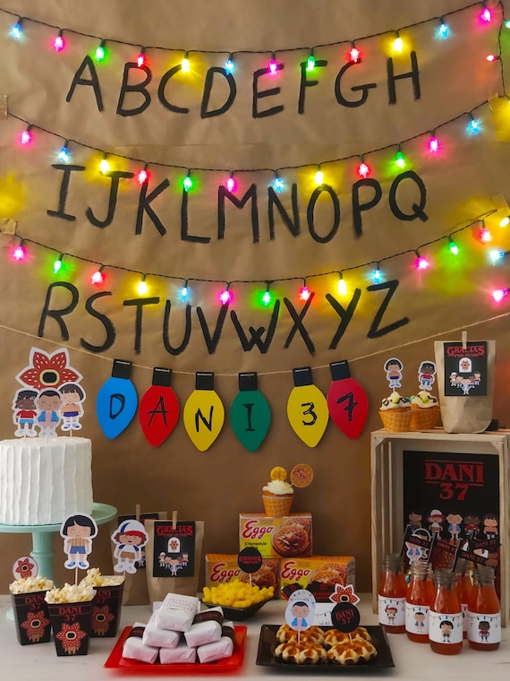 Stranger Things Party Decoration Custom Printable Digital Etsy