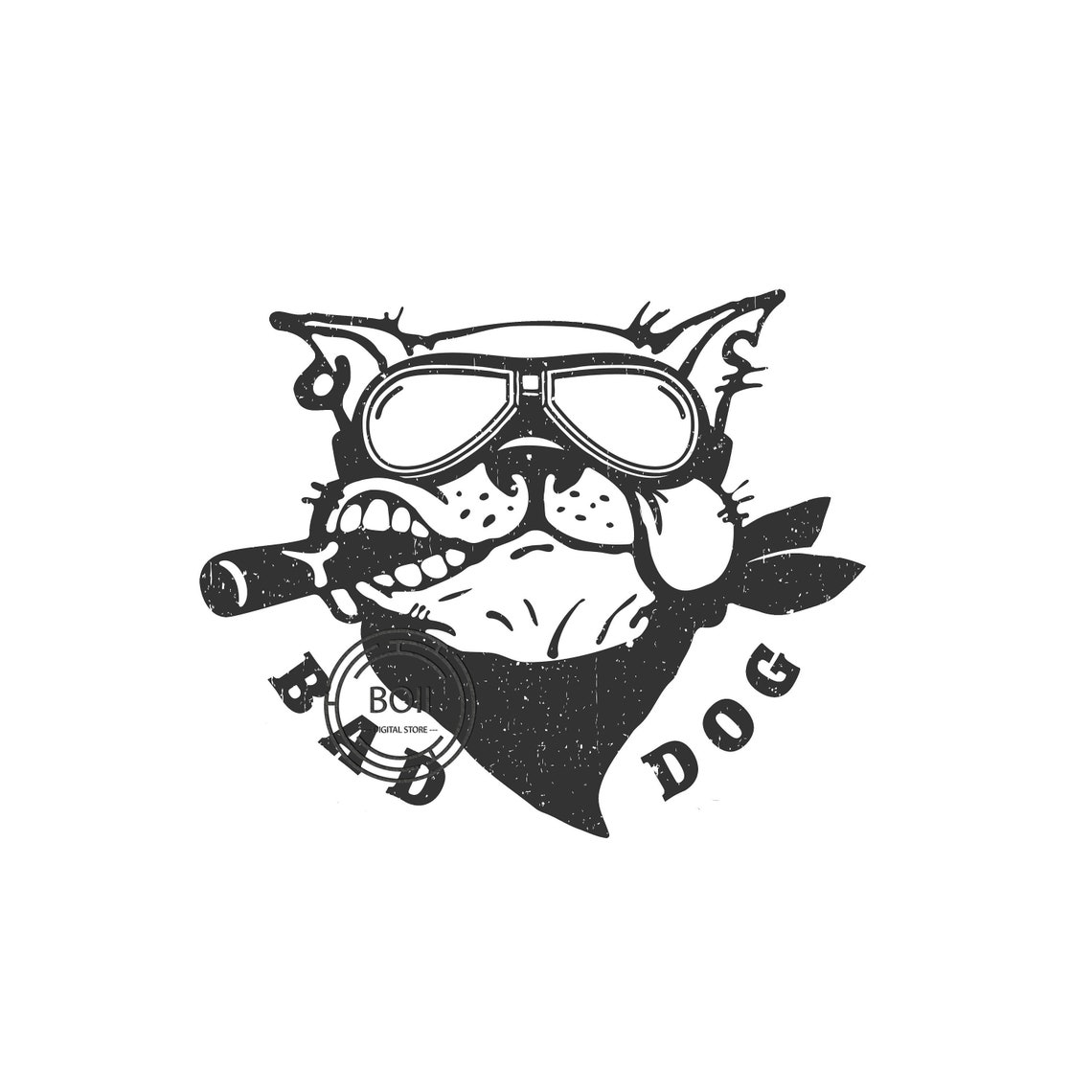 Bad dog digital file for download to print tShirt Etsy