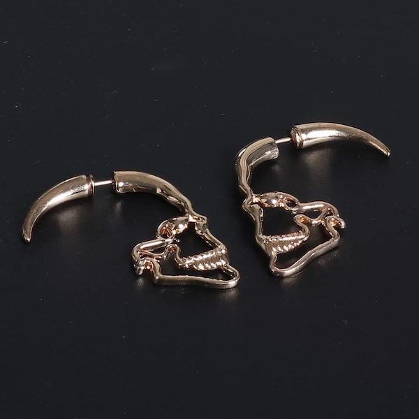 Sculpted Skull Earrings