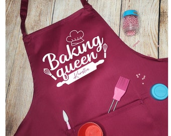 Personalisierte Backschürze BAKINGQUEEN