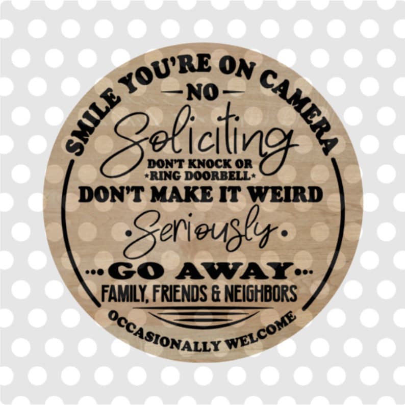No Soliciting Sign Svg Digital Download Go Away Antisocial - Etsy