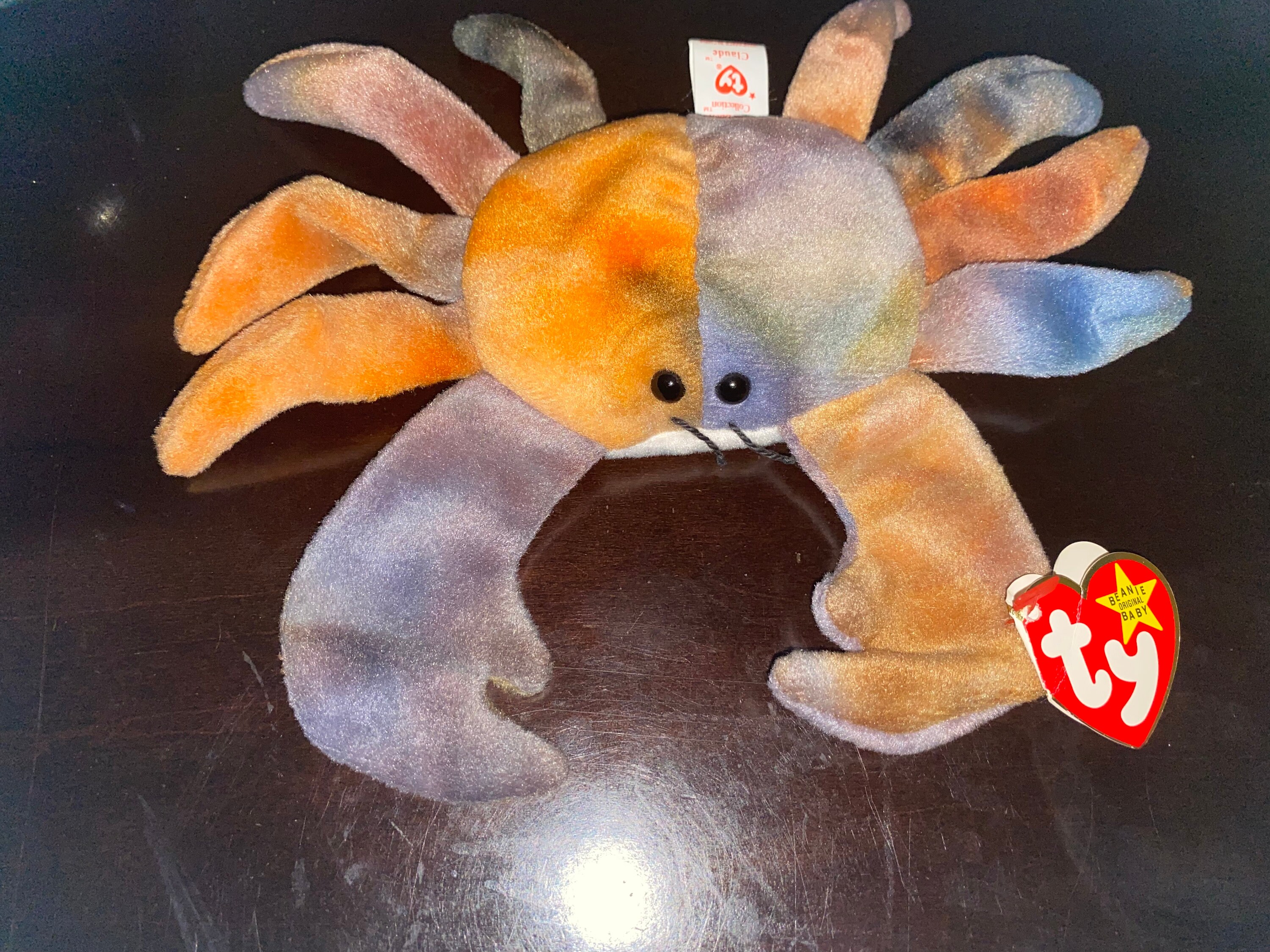 RARE Ty Beanie Babies Claude the Crab 1996 Excellent Etsy