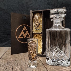 Personalized Shot Glasses with Bronze Plate - Tequila Vodka Tumbler Set