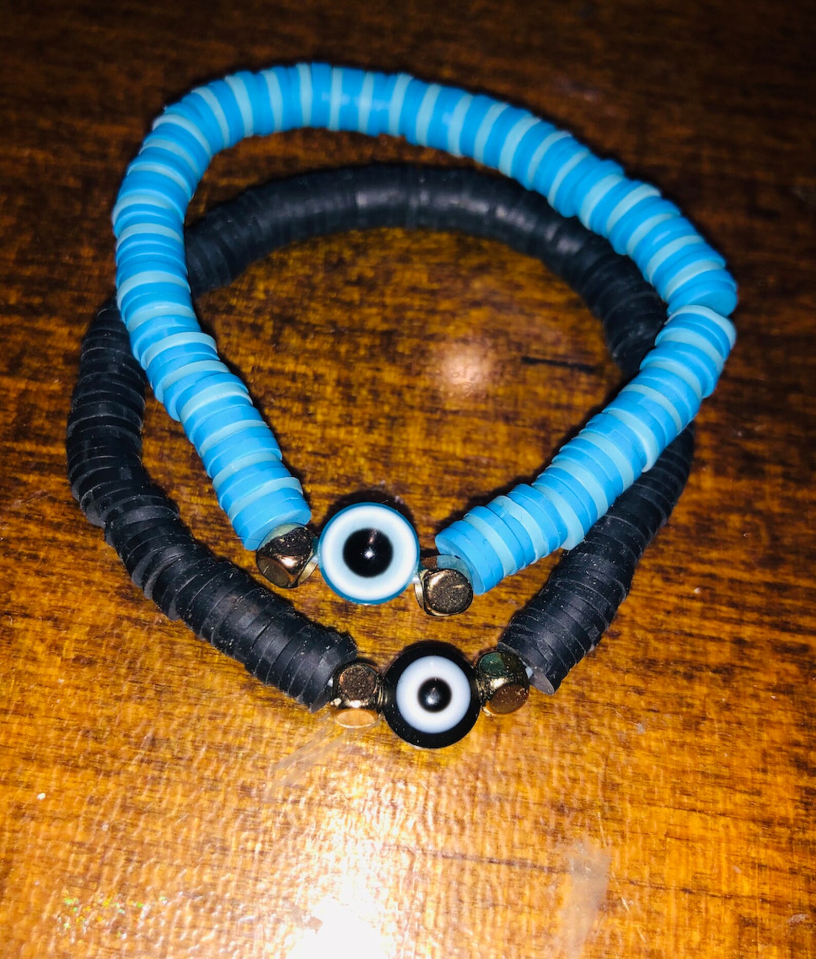 Evil eye clay bracelets Etsy