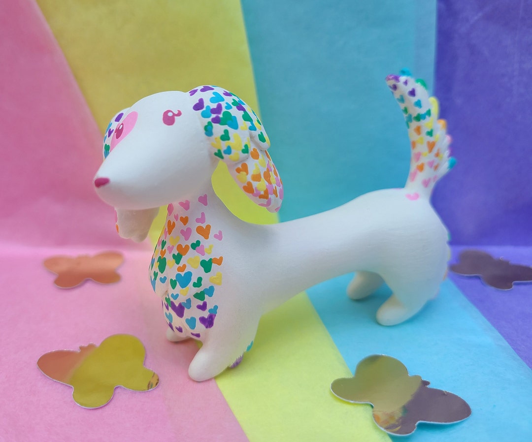 Pastel Rainbow Dachshund Ring Holder Wiener Dog Jewelry Etsy