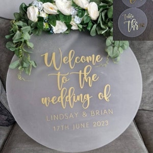 Wedding Vinyl Sticker/Decal for Welcome Sign image 2