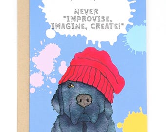 Black Lab Card | Funny Card | Blank Inside | Be Unique | Dog Card | Dog Lover | Blank Inside | Note Card | Say Hello