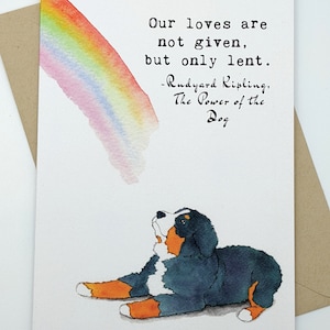 Berner Sennenhund | Rudyard Kipling | Haustier Verlust | Haustier Trauer | Regenbogen-Brücke | Beileid | Grußkarte | Schreibwaren | Innen leer |