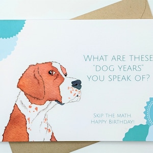 Chien de chasse | d'anniversaire pour chien de <br> Profitez-en ! Papeterie pour animaux | Chien Remarque | de voeux | Blanc à l'intérieur