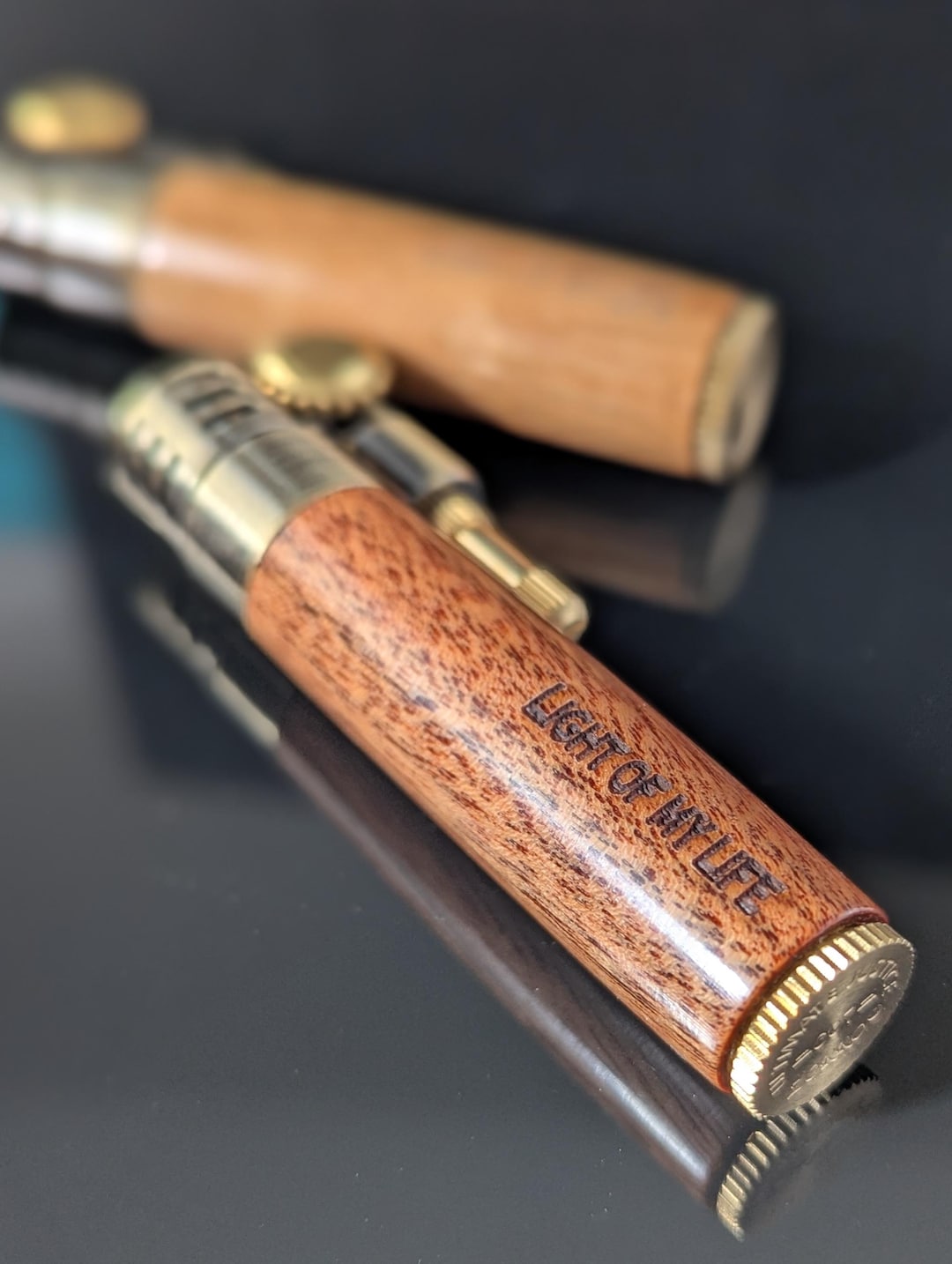 Light of My Life Hand-turned Wood Barrel Lighter - Crafted Elegance ...