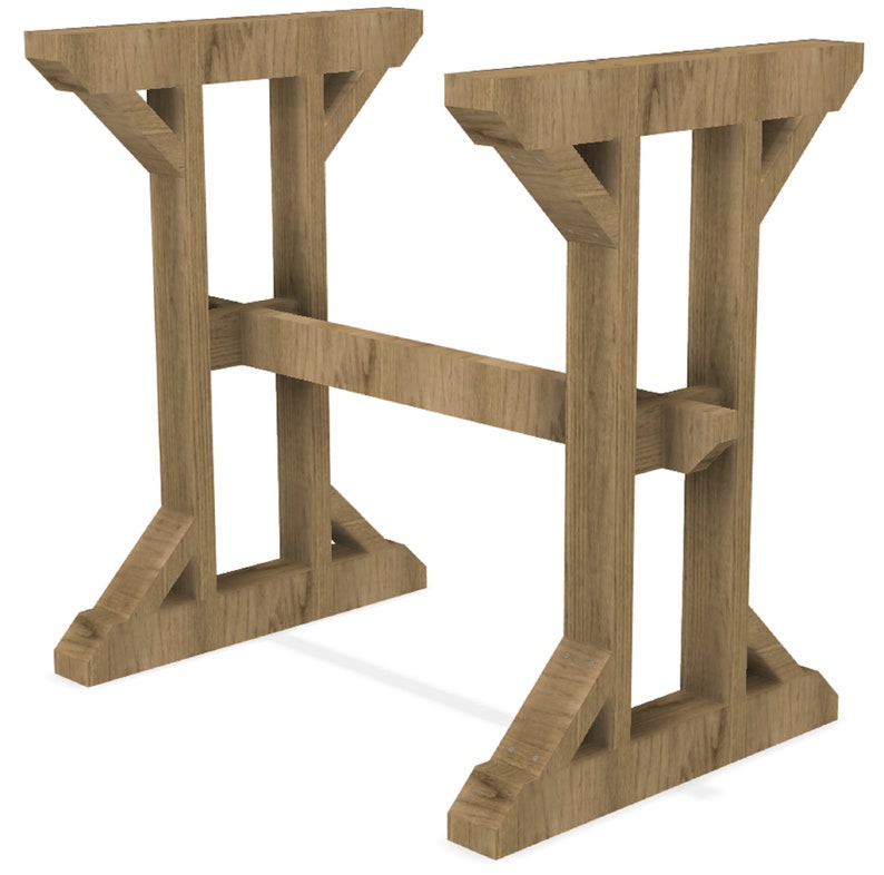 DIY Trestle Table Base Woodworking Plans for Your Custom Top Etsy