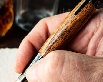 Bolt Action Pen Gift for Men – Texas Mesquite Wood Pen – Gift for Dad, Husband, Groomsmen – Unique Handmade Pen