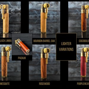 Hand-turned Wood Barrel Lighter - Crafted Elegance - Unique Steampunk ...