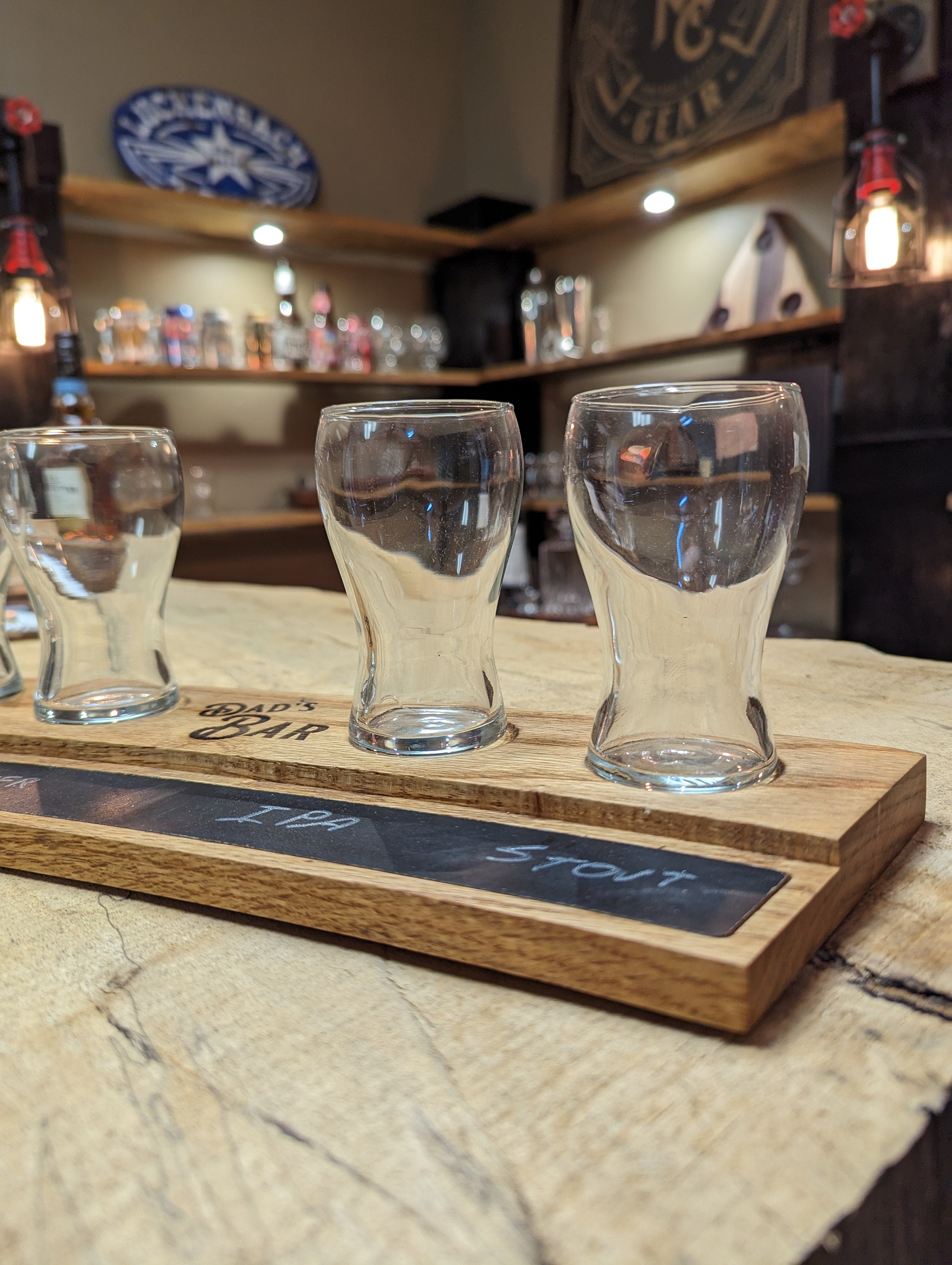 Personalized Beer Flight With Chalkboard Inlay – Ideal Gift for the ...