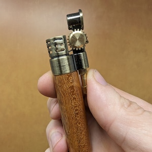 Hand-Turned Wood Barrel Lighter - Crafted Elegance
