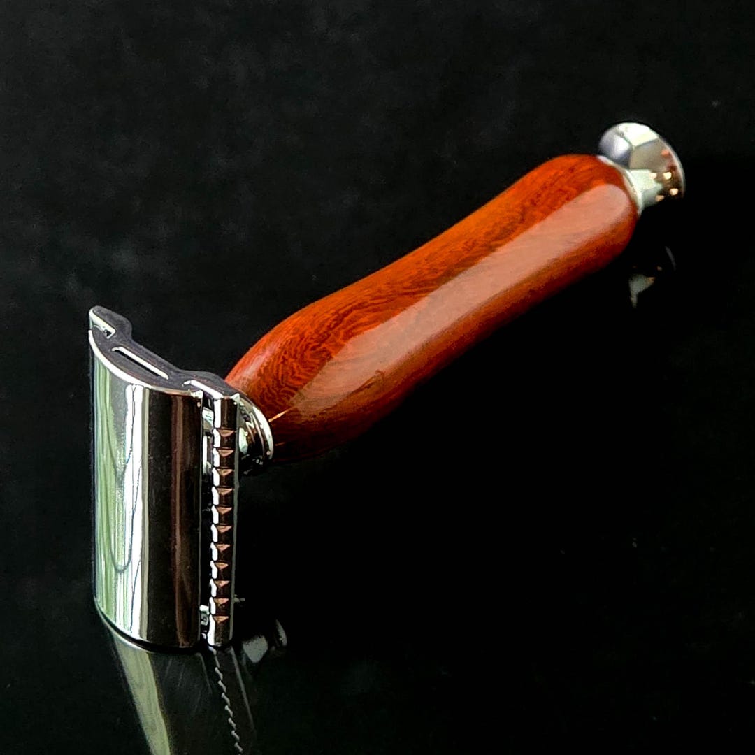 Padauk Wood Safety Razor – Hand Turned Double Edge Razor – Gift for Him ...