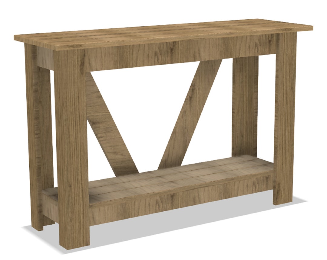 DIY Side Table / Console Table Woodworking Plans Made From 1x4