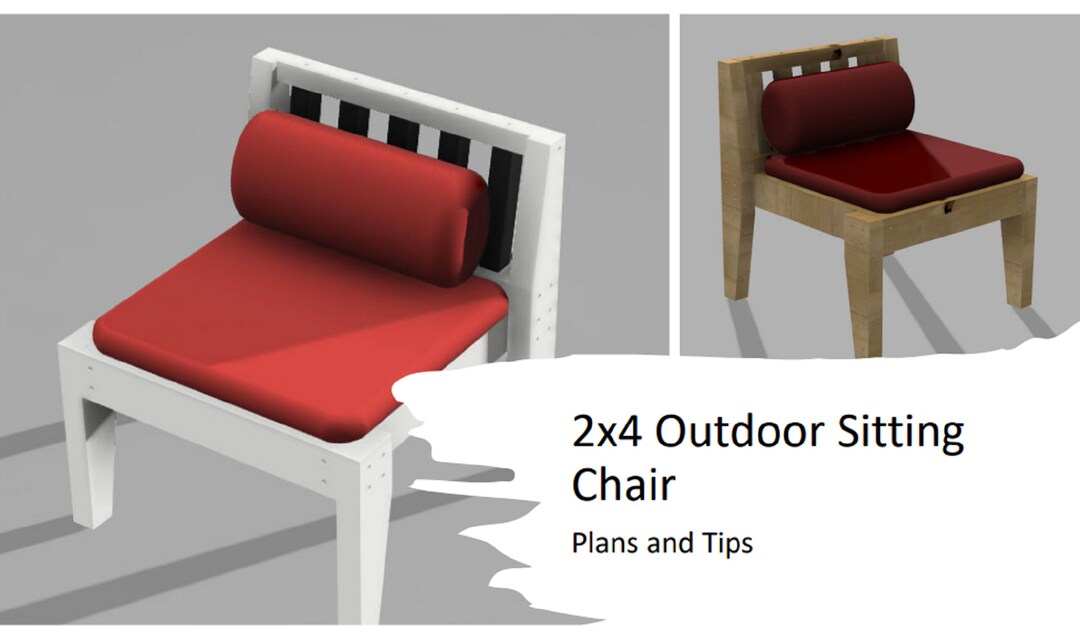 DIY Patio Chair Woodworking Plan EASY Weekend Project Made Etsy