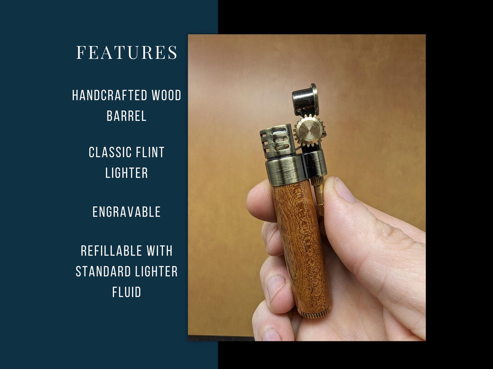 Hand-turned Wood Barrel Lighter - Crafted Elegance - Unique Steampunk ...