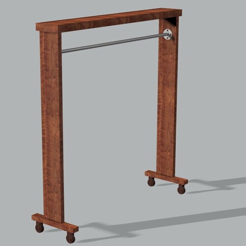 DIY Rolling Garment Rack Woodworking Plan Great for Showing Etsy