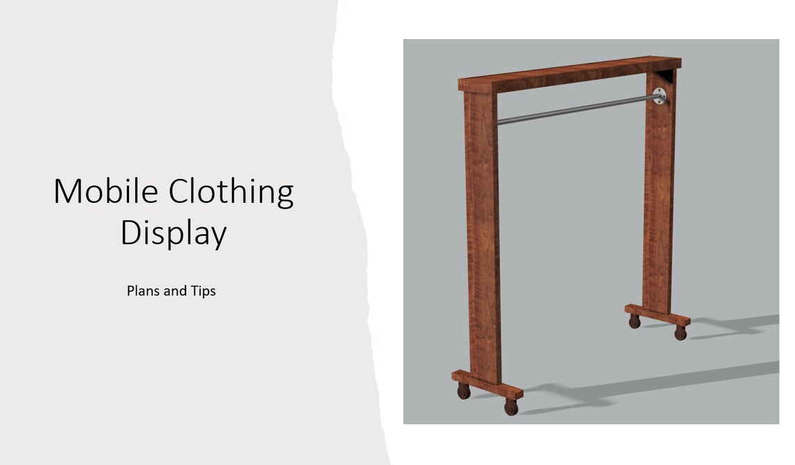 DIY Rolling Garment Rack Woodworking Plan Great for Showing Etsy