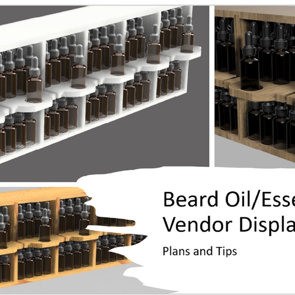 DIY Essential Oil / Beard Oil / Boston Round Vendor Display - DIY Project Plans - Weekend Wood Plans Project - Woodworking Plans