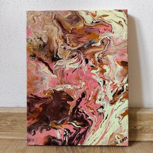 062 Small Abstract Acrylic Painting Strawberry