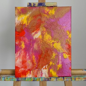 093 Oranje acrylschilderij &#39;Mirror of Life&#39;