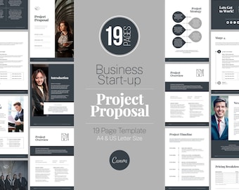 Project Proposal Template, Minimalist Canva Client Onboarding Pitch, Cover Scope Timeline Pricing, Coach VA Freelancer, Printable