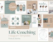 1000+ Life Coaching Instagram Canva Templates, Coaching Business, Social Media Posts & Stories, Aesthetic Instagram Feed, Social Media Canva
