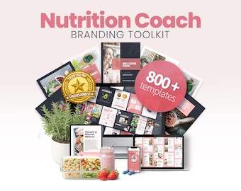 Ernährungswissenschaftlerin Canva Template Toolkit | 800+ Gesundheitsvorlagen (Digitaler Download)