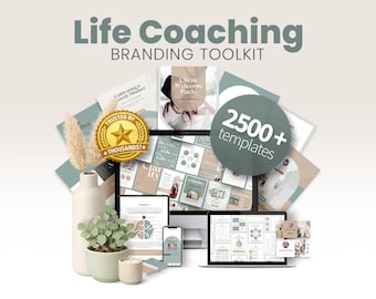 Life Coaching Branding Toolkit, Canva Templates, Coaching Tools and Resources, Client Forms, Instagram Posts, Therapy Worksheets & Workbooks