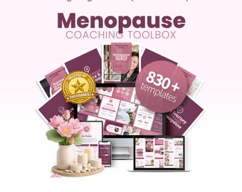 Menopause Coaching Toolbox, Canva Templates, Menopause Worksheets, Client Workbook, Instagram Post Templates, Hormone Health Symptom Tracker