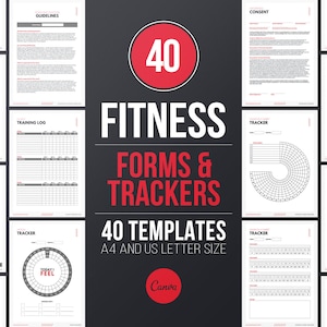 Personal Trainer Client Intake Forms and Fitness Trackers | PARQ | Personal Trainer Forms | Training Logs | Programming Templates