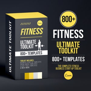 Fitness Ultimatives Toolkit | Personal Trainer Vorlagen | Instagram Vorlagen | Fitness Coach | Canva Template | Fitness Workout Programm