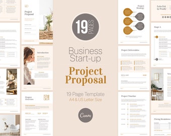Project Proposal Template, Canva Business Client Pitch, Cover Scope Timeline & Pricing, Coach VA Freelancer Template, Printable